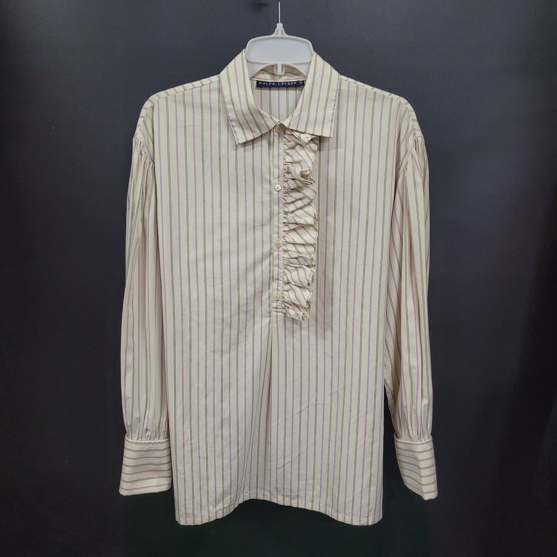 Ralph Lauren 랄프로렌 스트라이프 오버핏 프릴 셔츠 상품이미지1