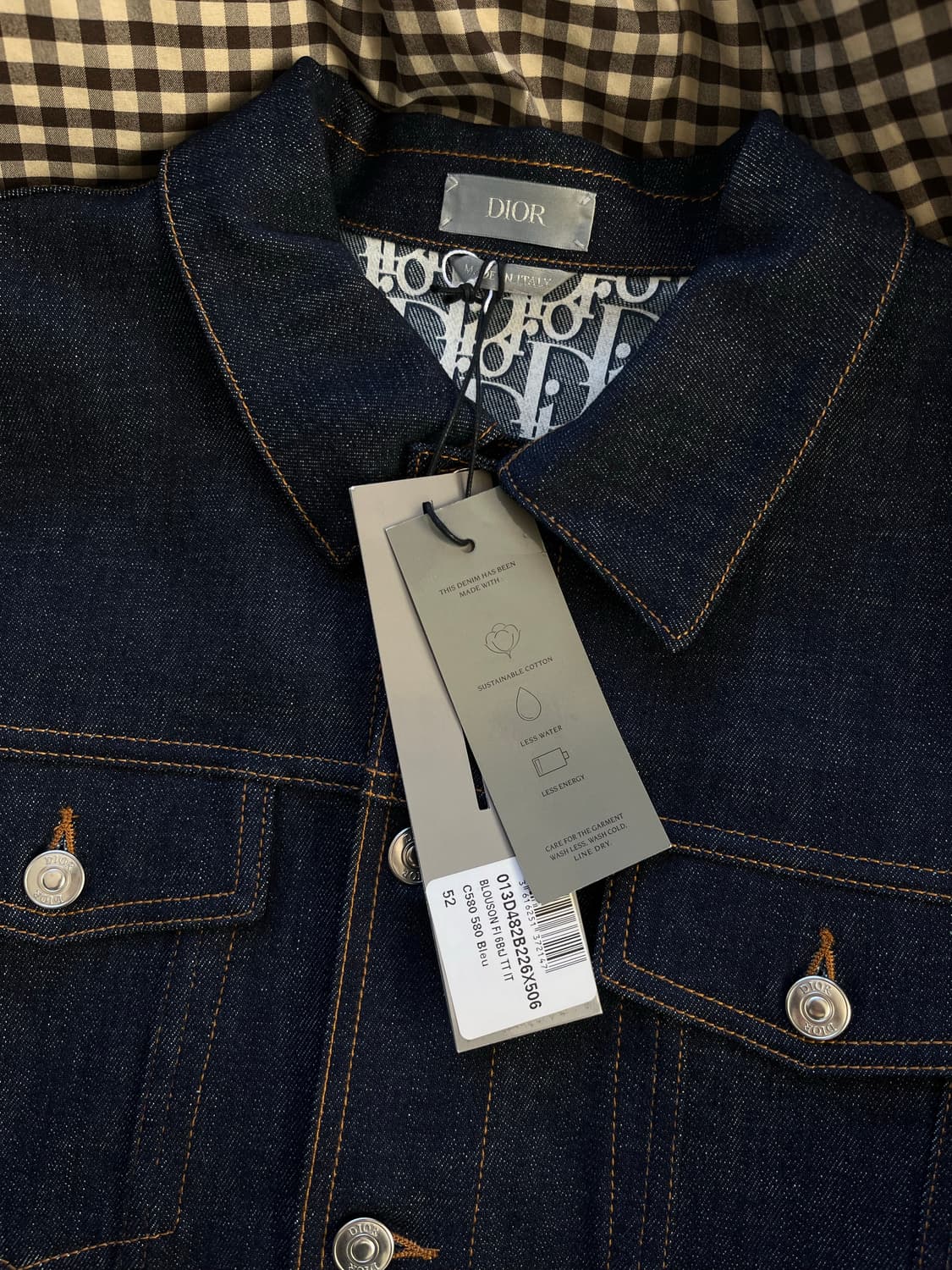 디올 / 오블리크 로우 코튼 데님 블루종 블루 / 52 상품이미지2