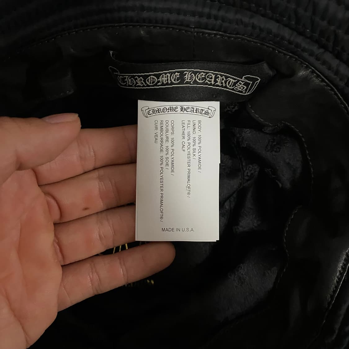 [M] 크롬하츠 대거 나일론 버킷 햇 벙거지 블랙 상품이미지5