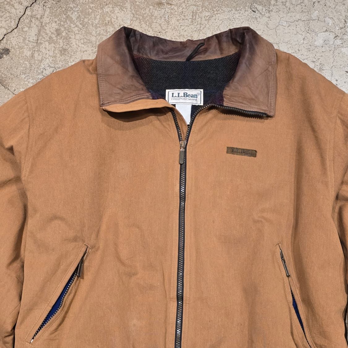 80s 엘엘빈 캔버스 코튼 울 블랭킷 웜업 워크자켓 MADE IN USA 상품이미지2