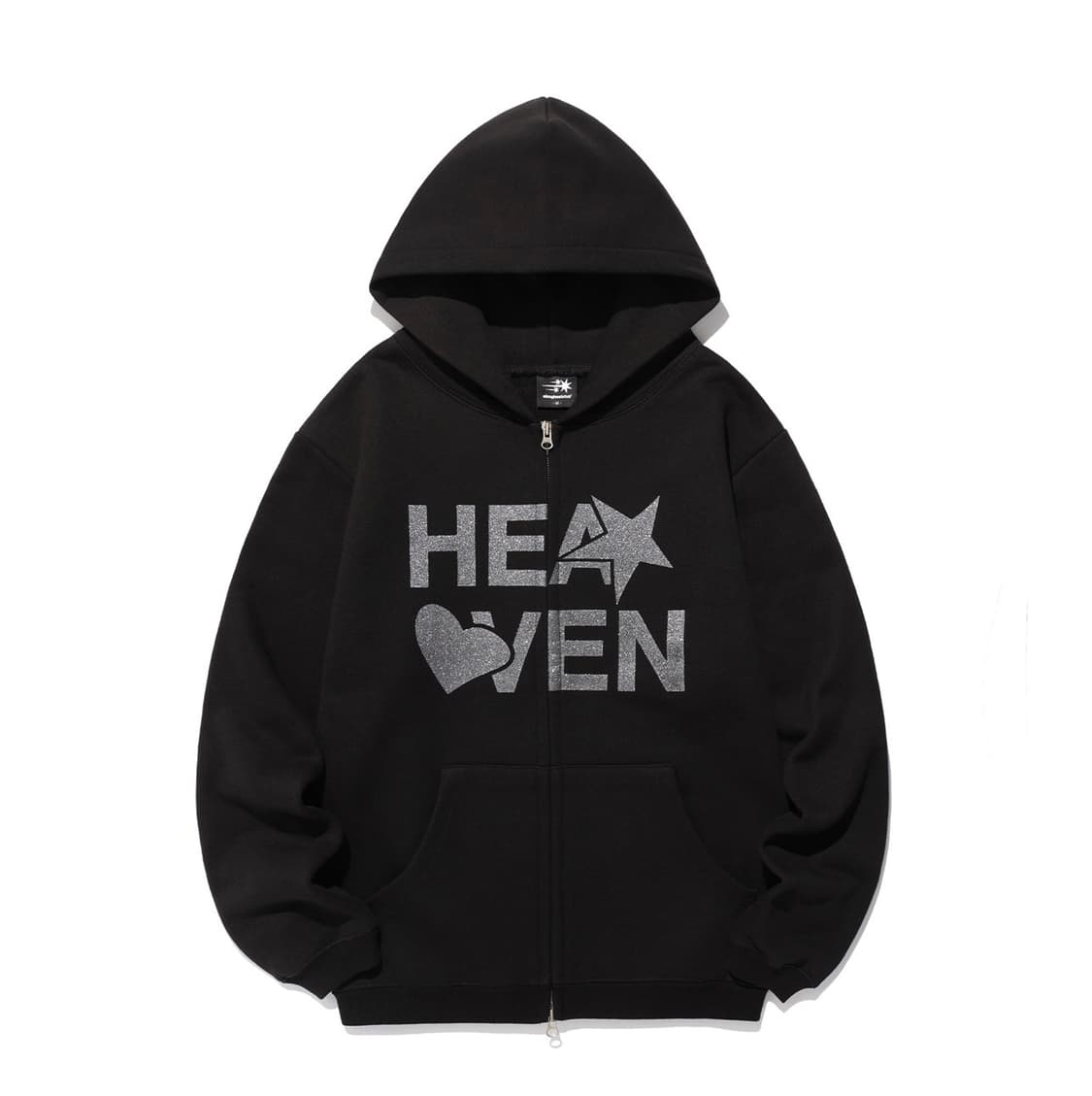 나이스고스트클럽HEAVEN HOODIE ZIP UP_BLACK 상품이미지1