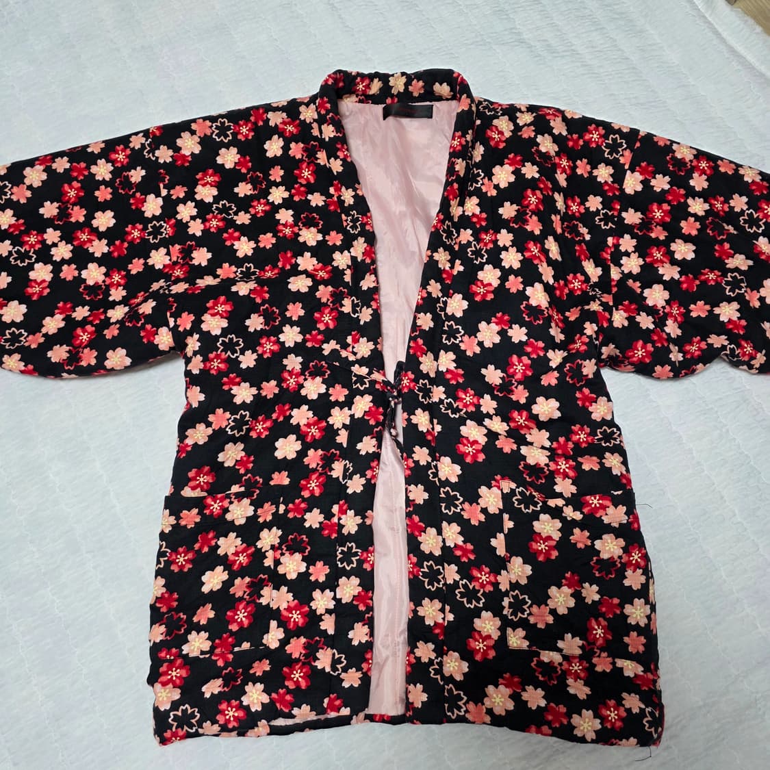 일본빈티지)전통 기모노유카타 겨울 사쿠라 한텐 보헤미안 상품이미지3