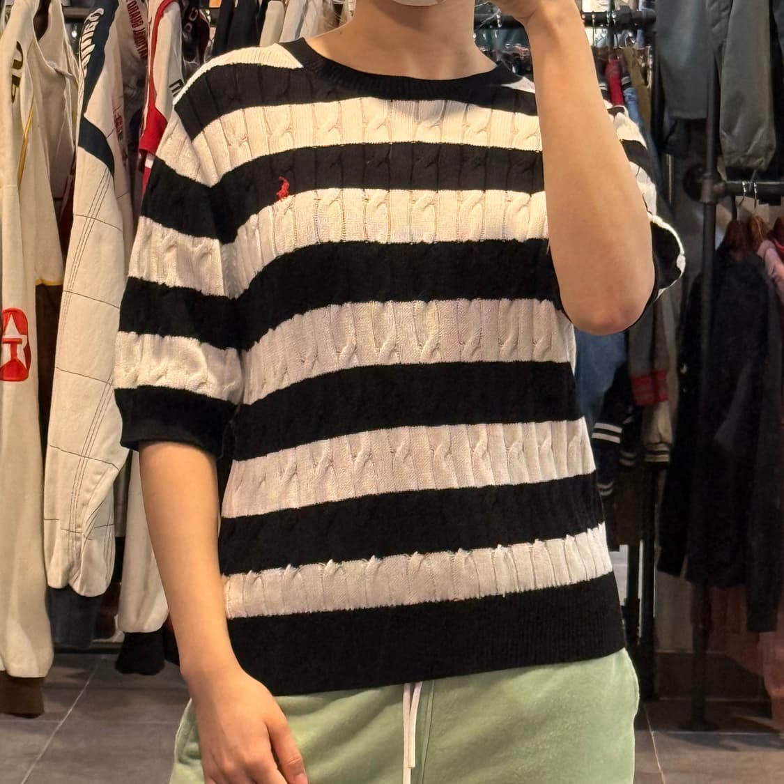 [NO.9] 폴로 스트라이프 반팔 니트 상품이미지1