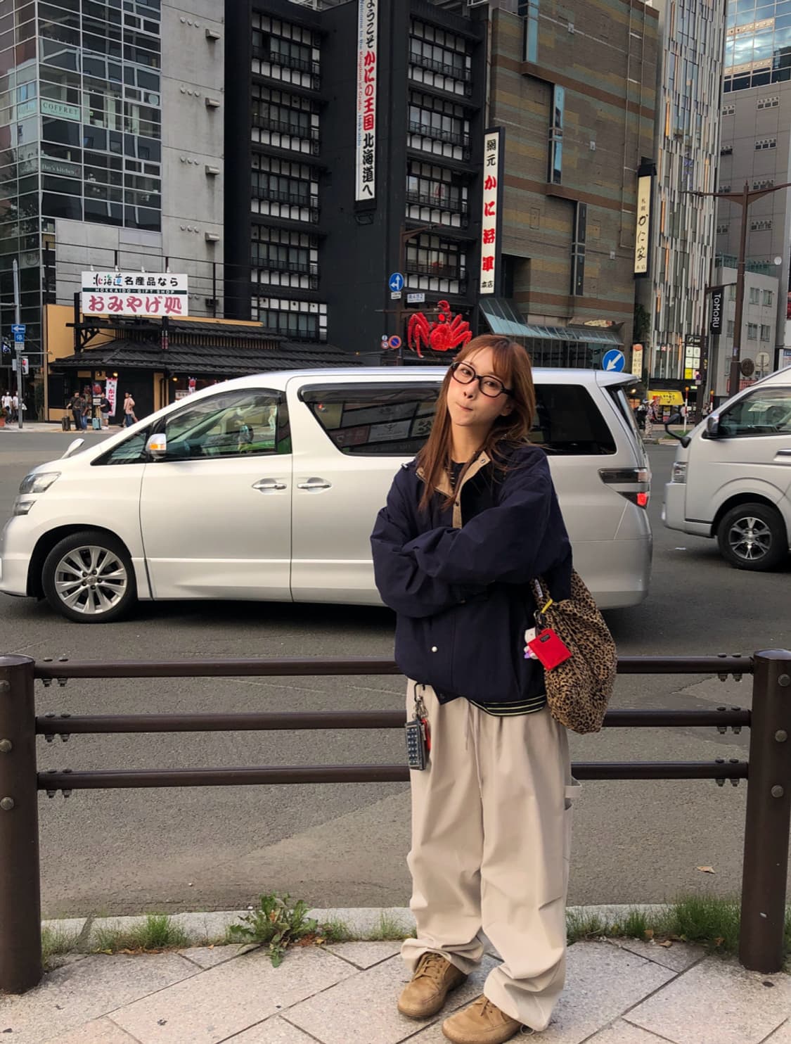 아와이 치토 배색 후드 자켓 네이비 상품이미지2