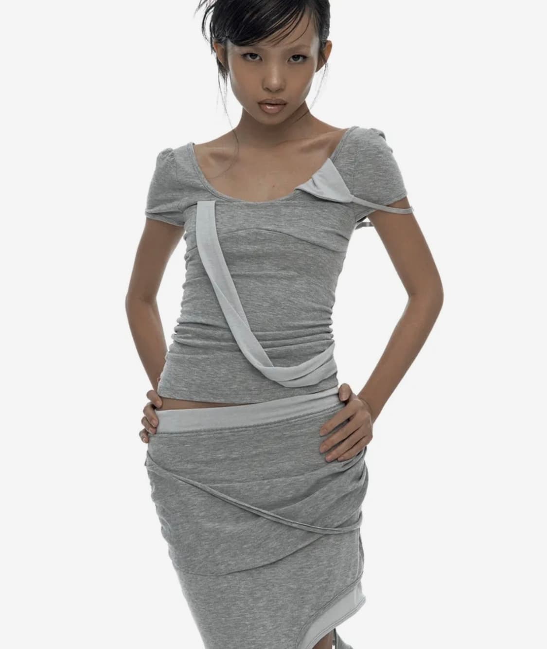 카시코 Peek-a-boo Top Gray 상품이미지4