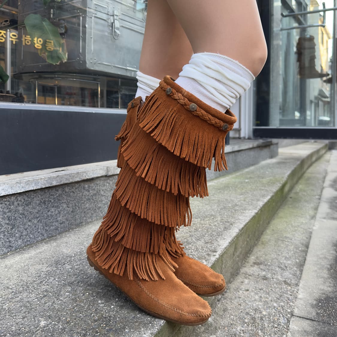 미네통카 5단 프린지 부츠 상품이미지1