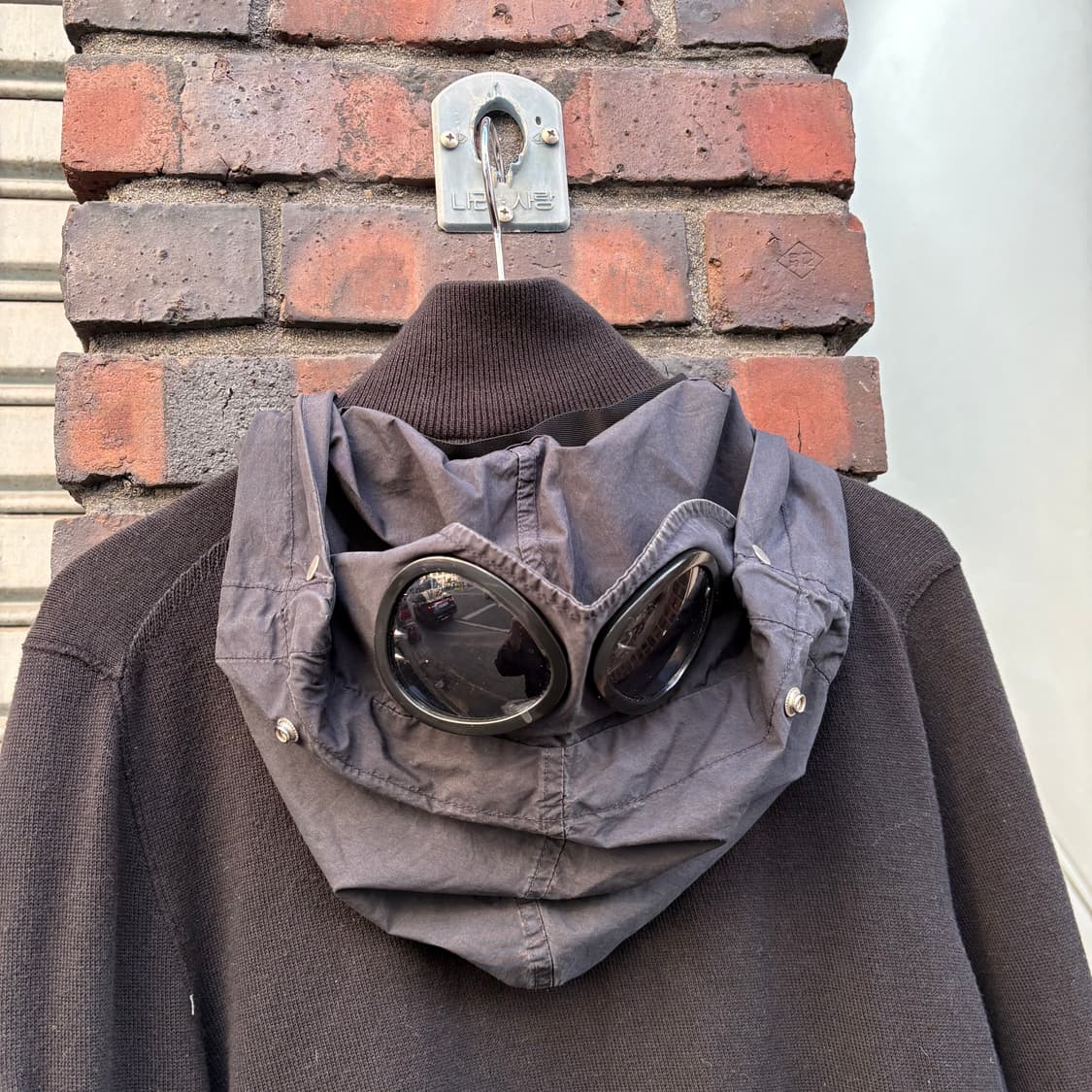 씨피컴퍼니 탈부착 후드 니트 집업 자켓 상품이미지9