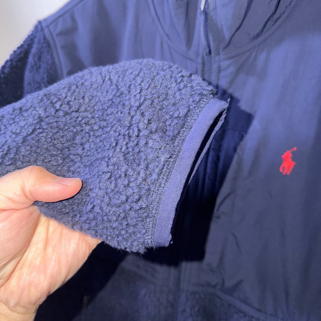 폴로 랄프로렌 플리스 집업자켓 네이비 M (남성 슬림 105정도) 상품이미지3