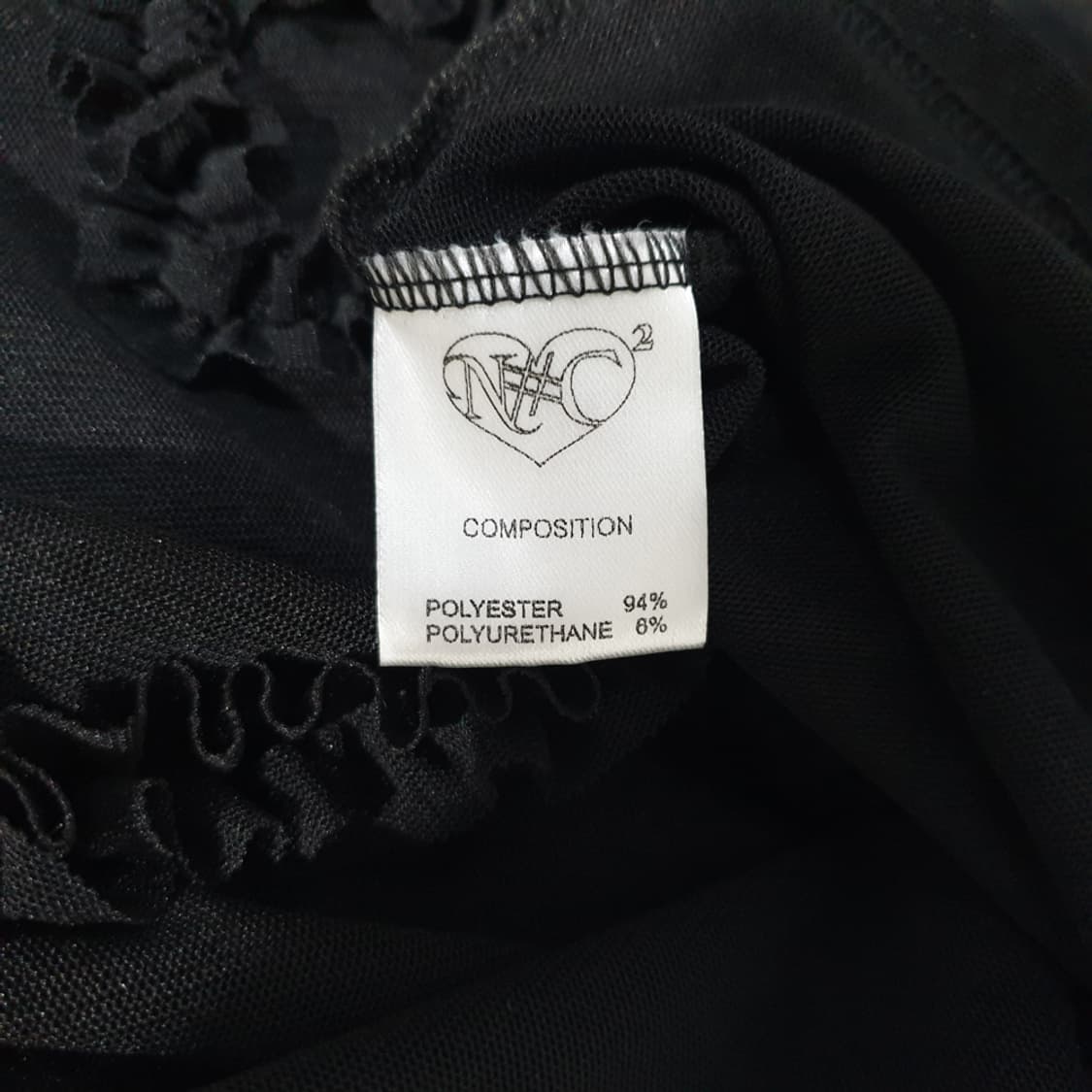 노피셜노피스 리본 메쉬 티셔츠 S 상품이미지4