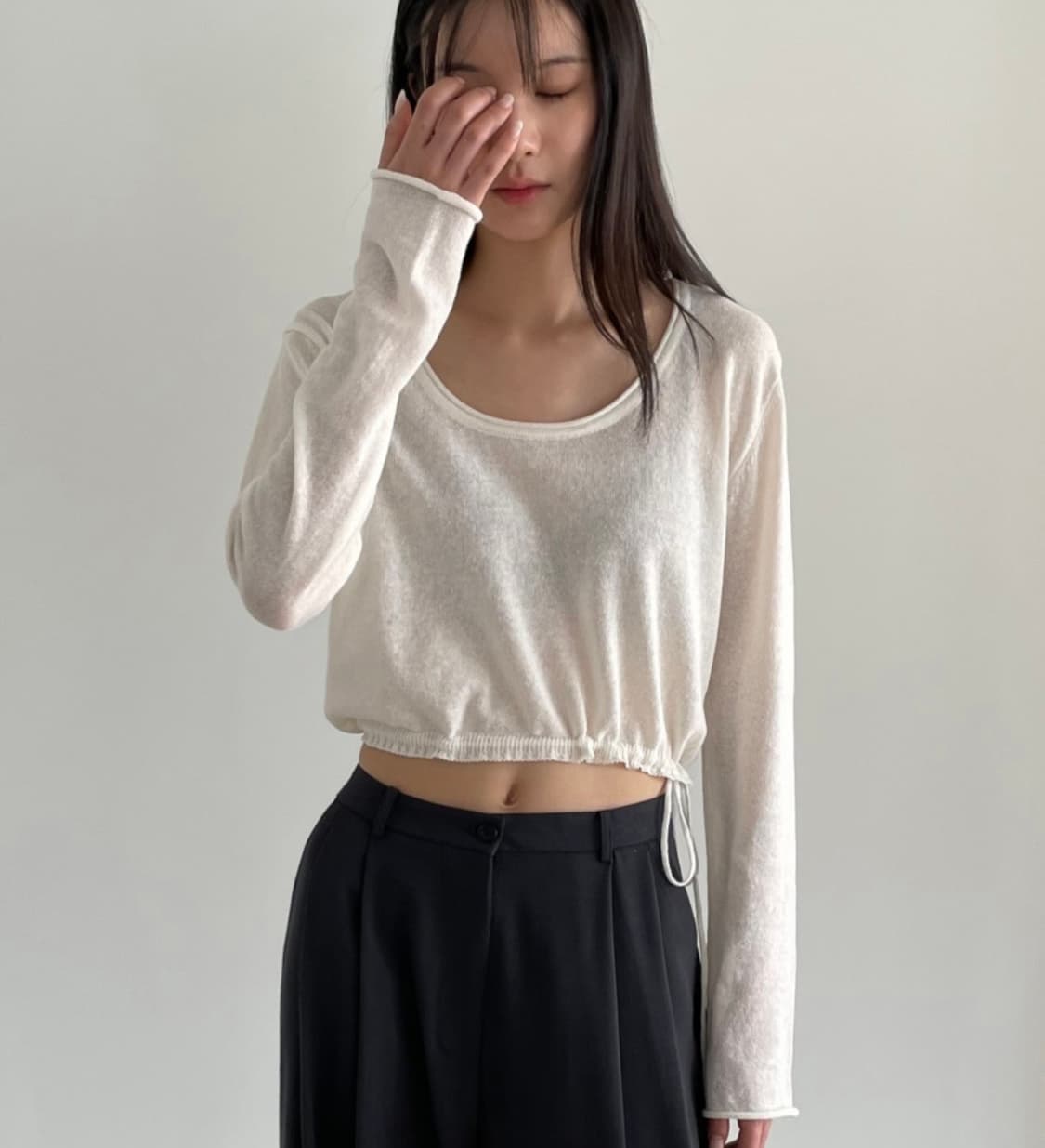 [리에뜨 Riette] 샌디 유넥 니트 (아이보리 / 택포함 새상품) 상품이미지3