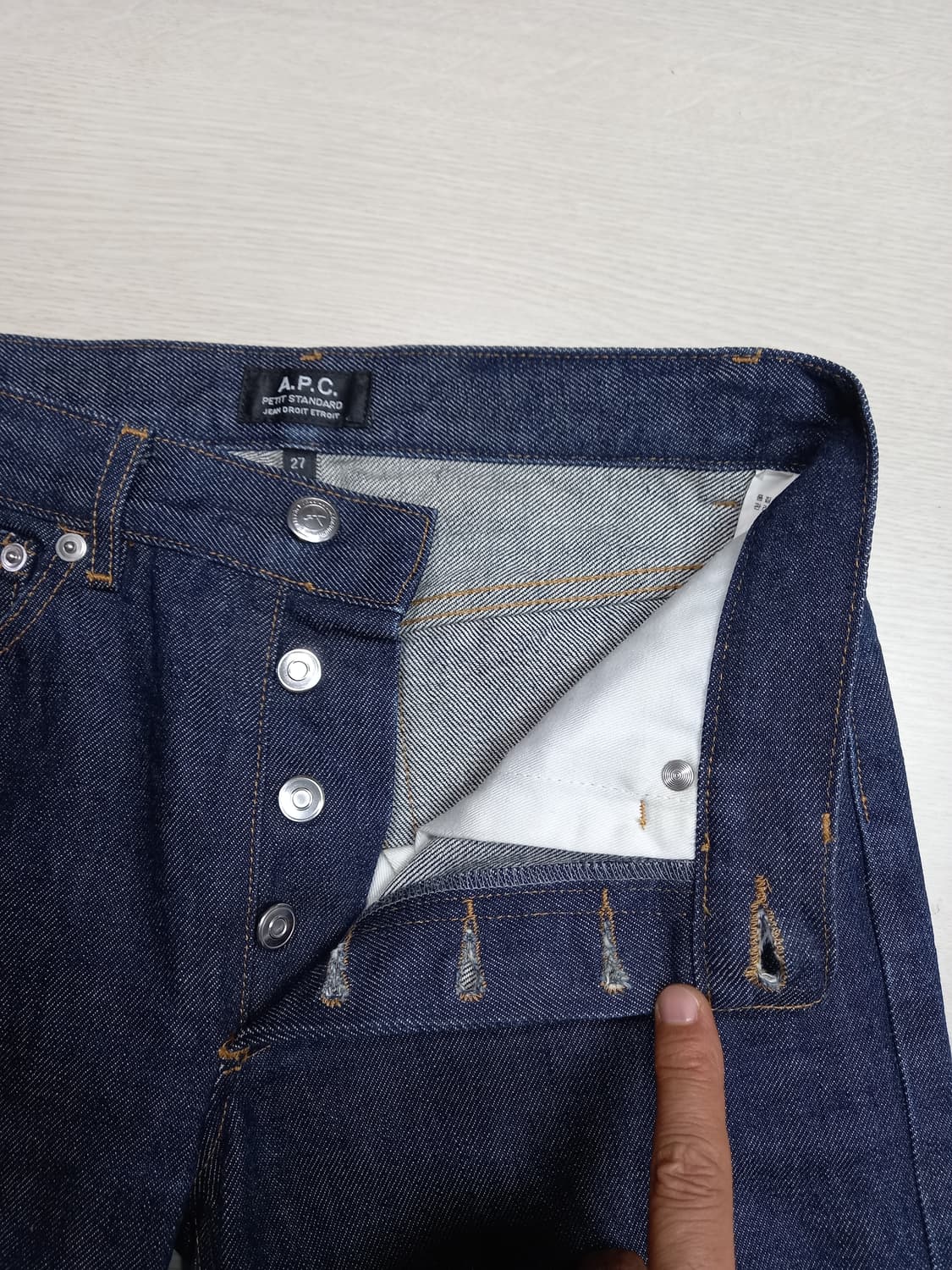 26 새상품 A.P.C Macau 생지 데님 반바지 26-625 상품이미지3