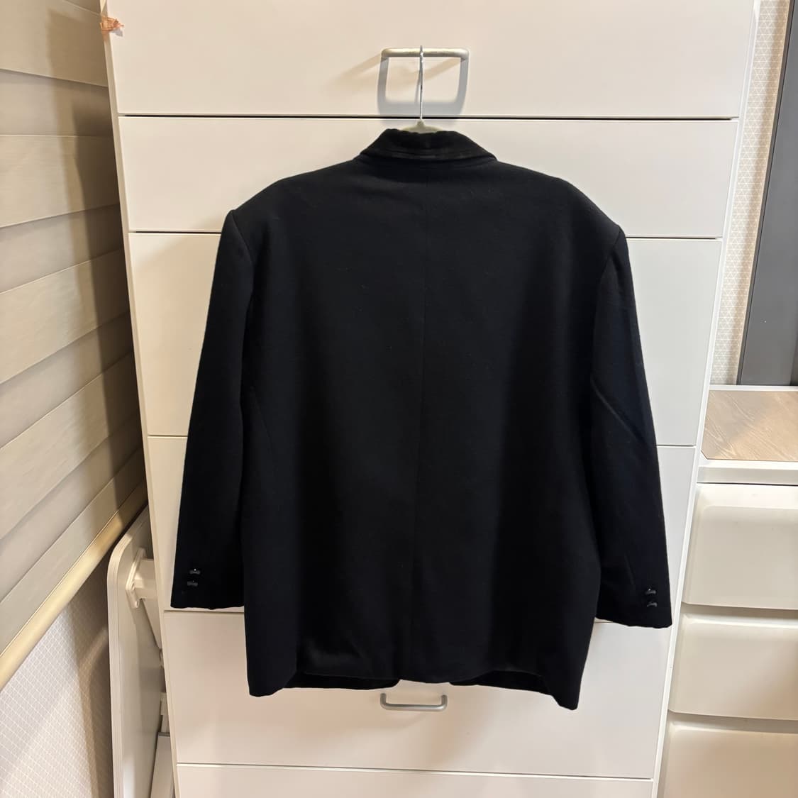블랙 벨벳 카라 로고 울 핏좋은 자켓 상품이미지8