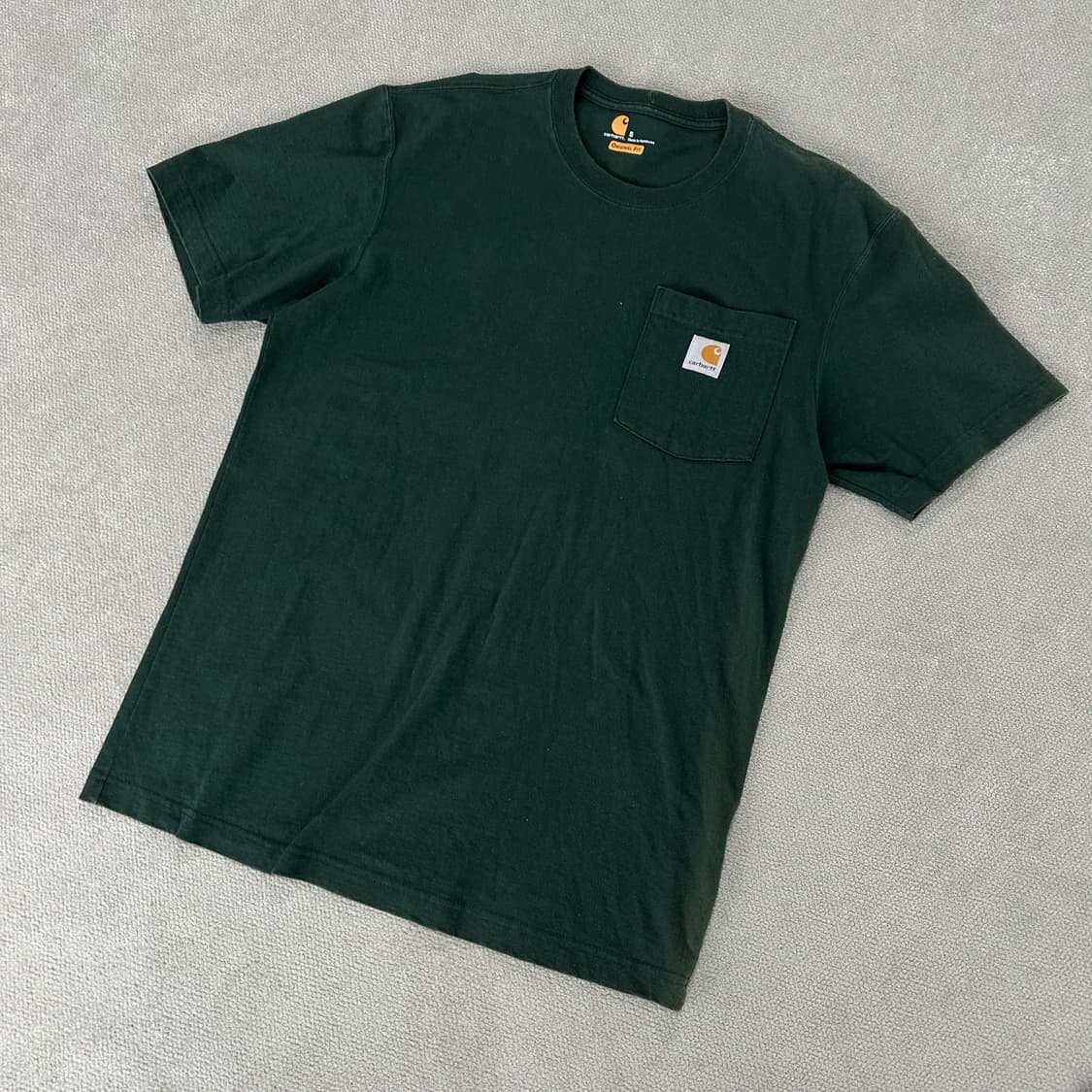 칼하트 포켓 반팔 티셔츠 다크 그린 L 상품이미지1