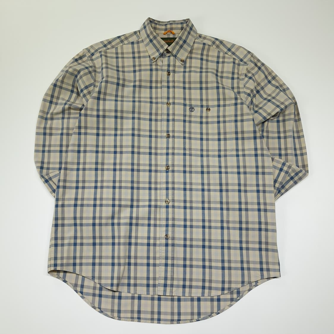 CL375 M 팀버랜드 00s 홍콩판 그래프 체크 베이지 셔츠 남방 상품이미지1