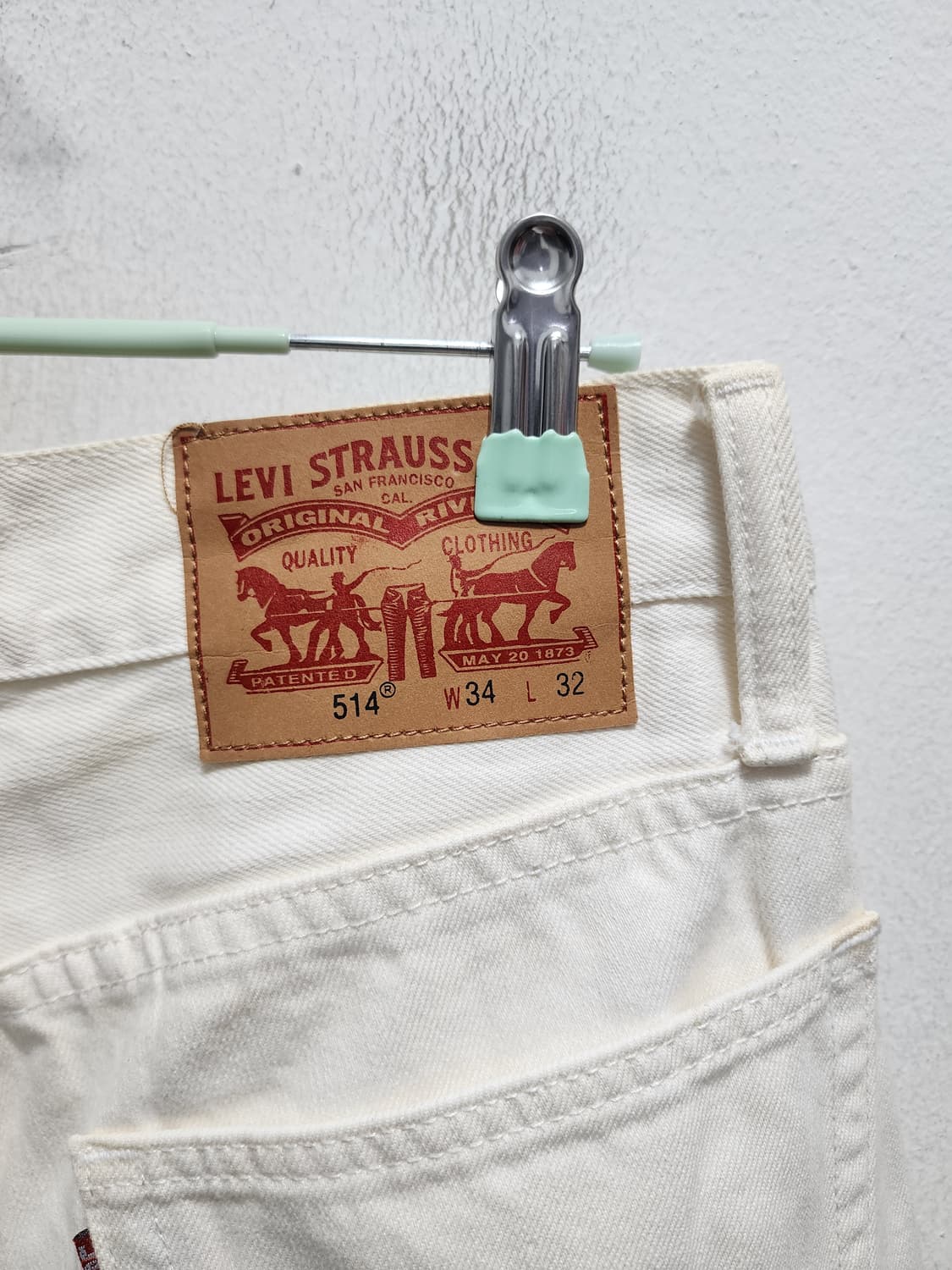 리바이스 514 화이트 데님 팬츠 상품이미지3