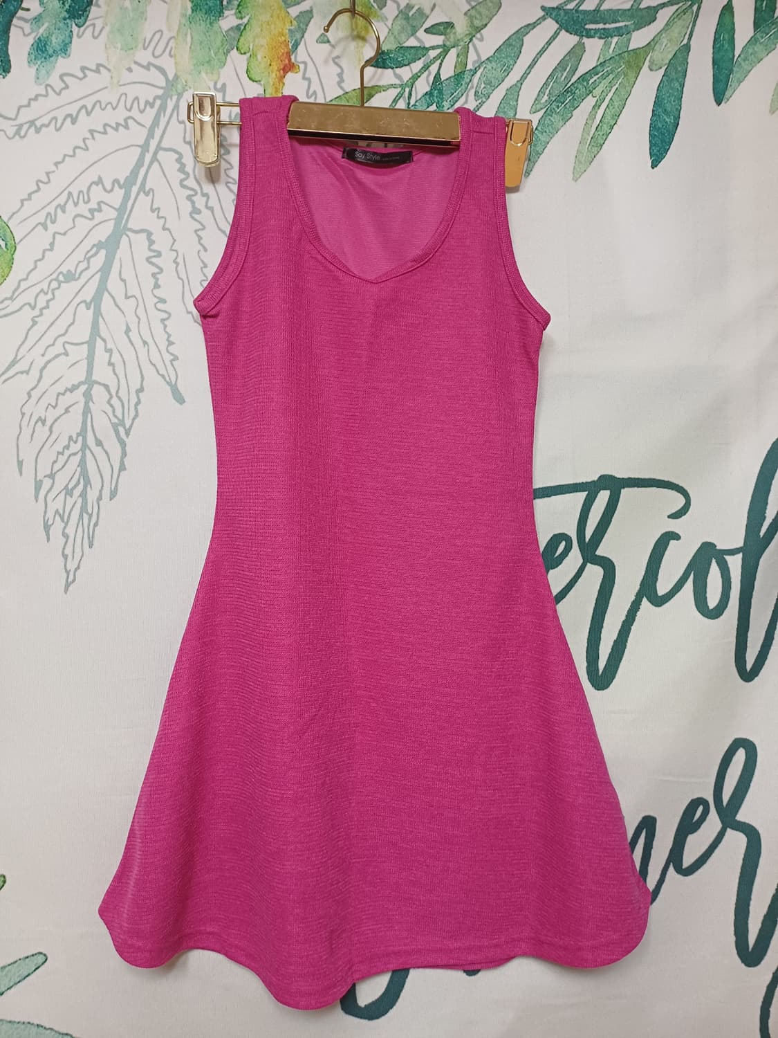 새제품/핑크 니트 나시 원피스 상품이미지1