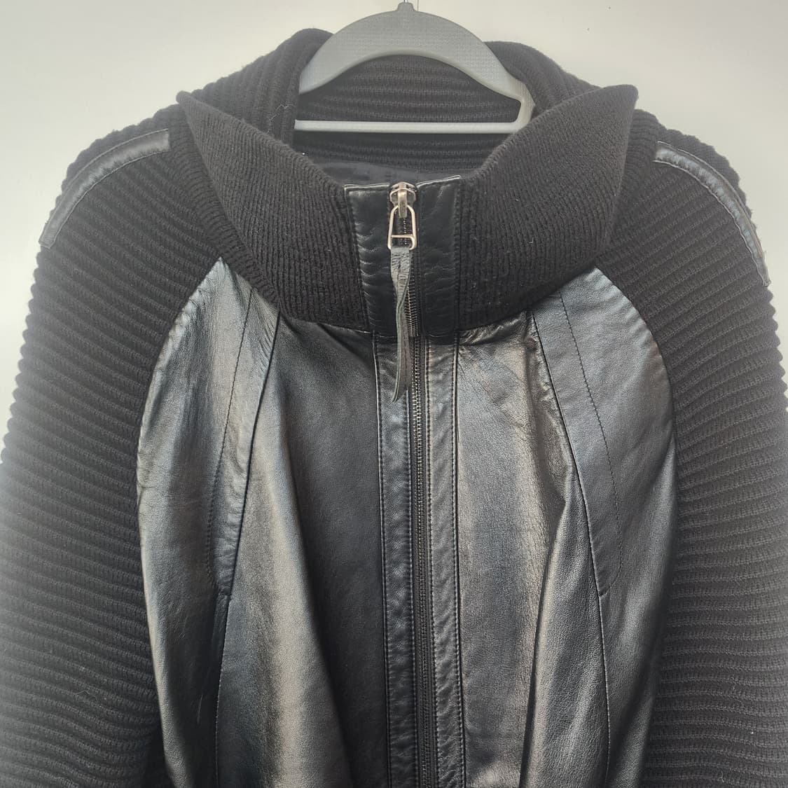 명품 이태리 가죽 트리밍 자켓 상품이미지2