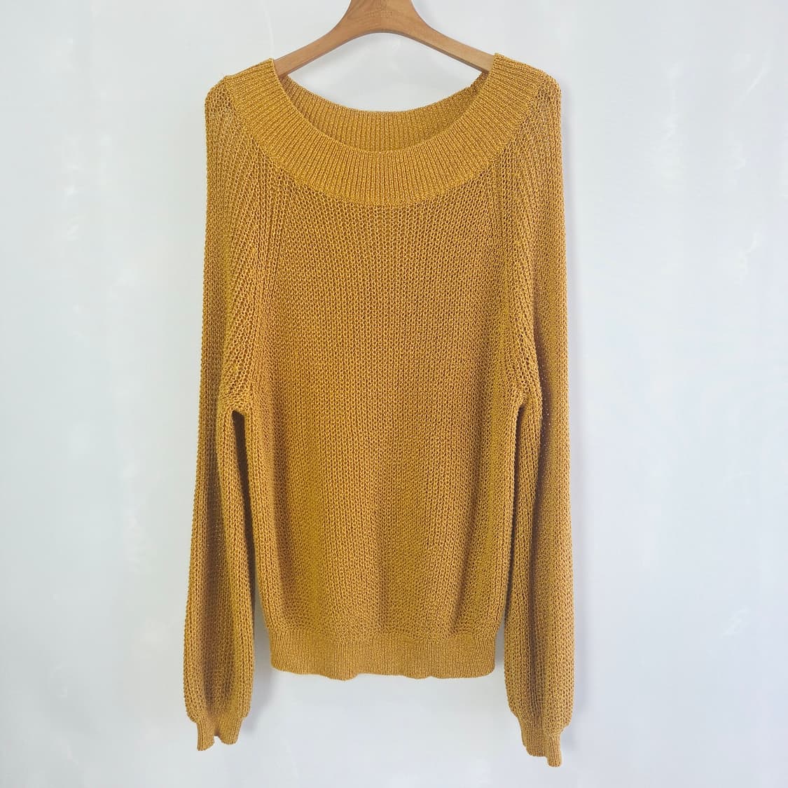 [ZARA] 자라 머스타드 루즈핏 니트 여성 S 상품이미지1