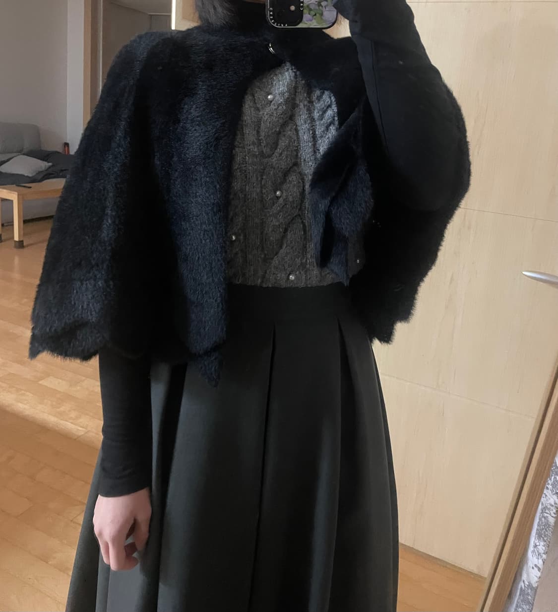 퍼 케이프 코트 퍼자켓 라보빈티지 서쿠키 프레클 사가폭스 밍크 퍼코트 상품이미지6