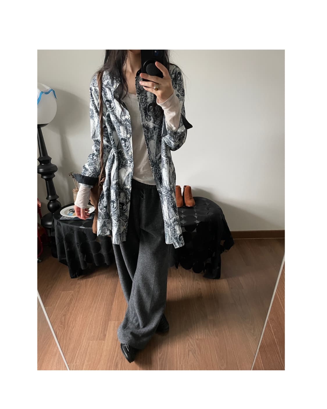 anime patterned shirt one-piece 상품이미지4