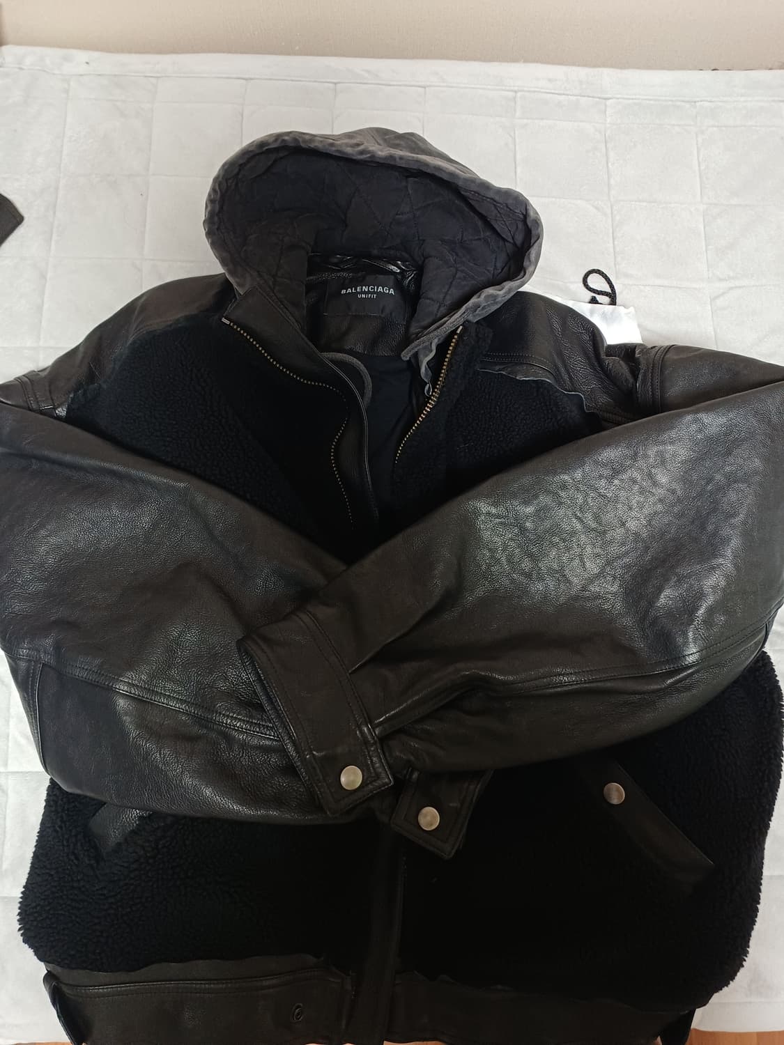 마지막 가격) [xs] 발렌시아가 컬리지 버팔로 레더 자켓 1917  상품이미지1