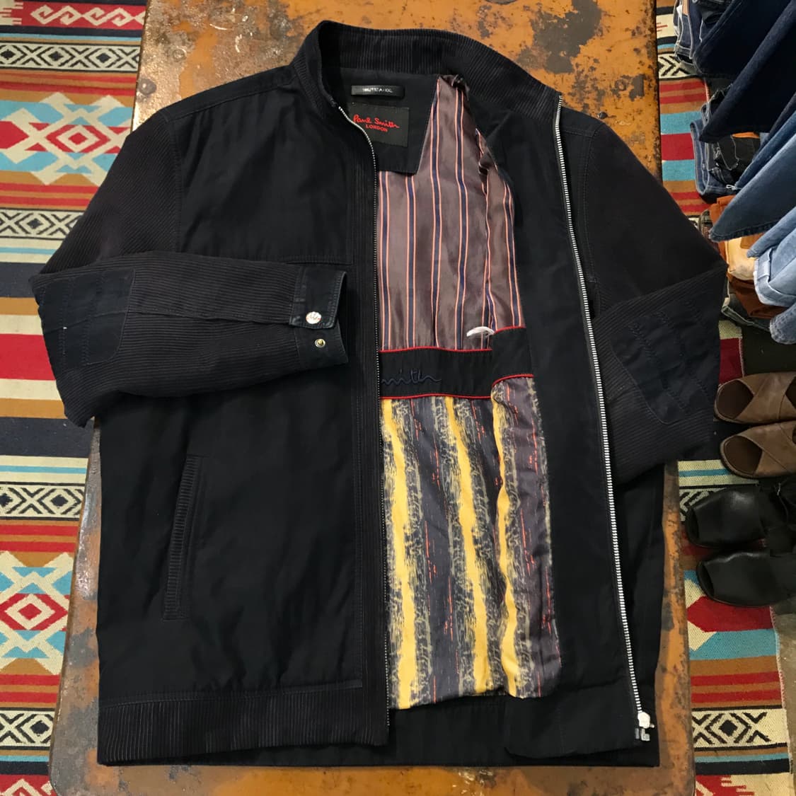 폴스미스 블랙 집업 블루종 자켓 점퍼 남성 105 사이즈 상품이미지7