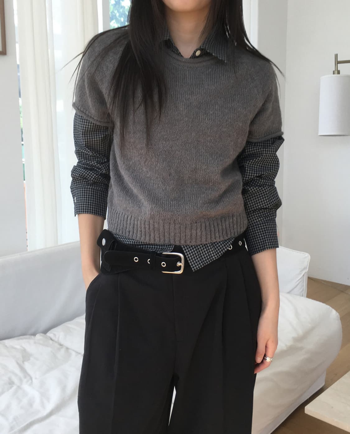 미엔느 mienne 포키 스웨이드 벨트백 상품이미지4