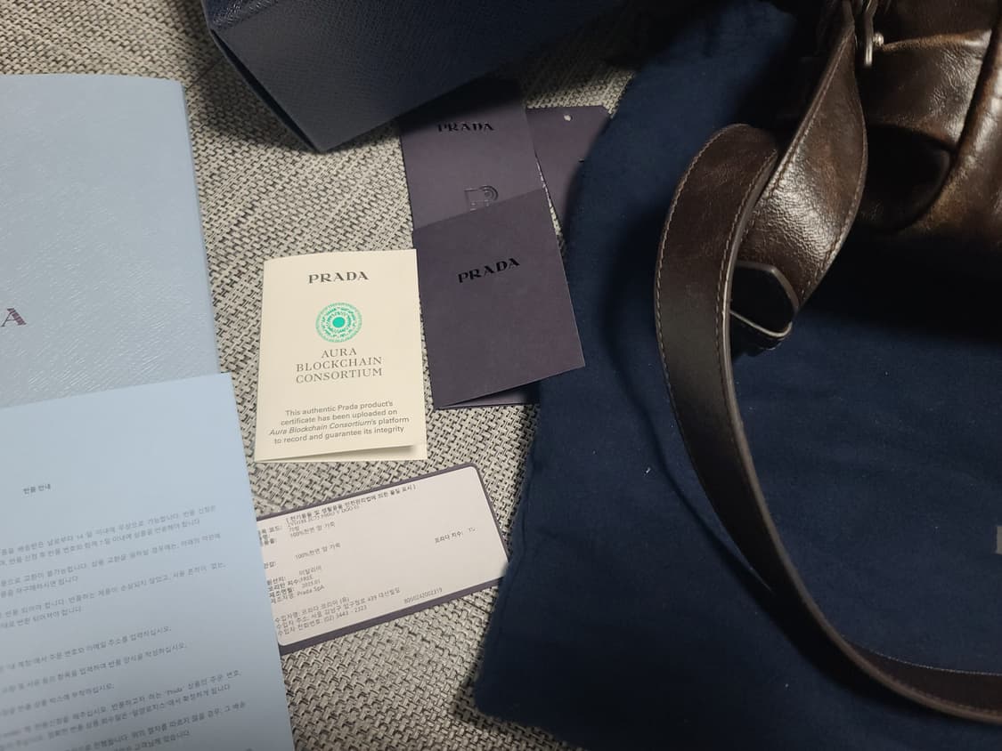 프라다 나파가죽 숄더백 빈티지다크브라운 2vh188 크로스백 상품이미지2