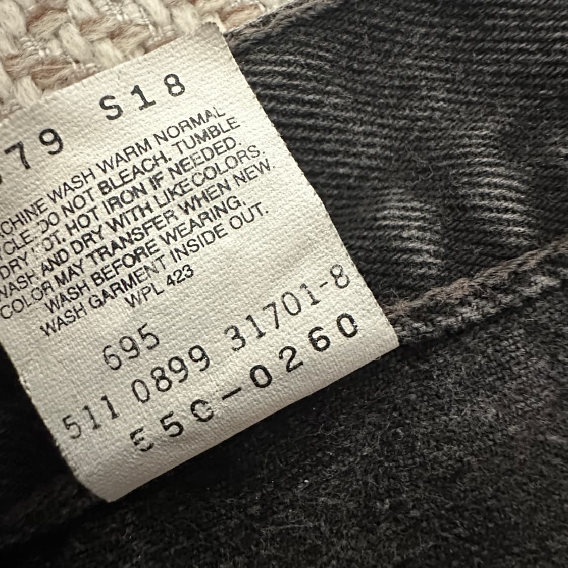 LEVI'S 550 90's usa made black jeans 상품이미지4