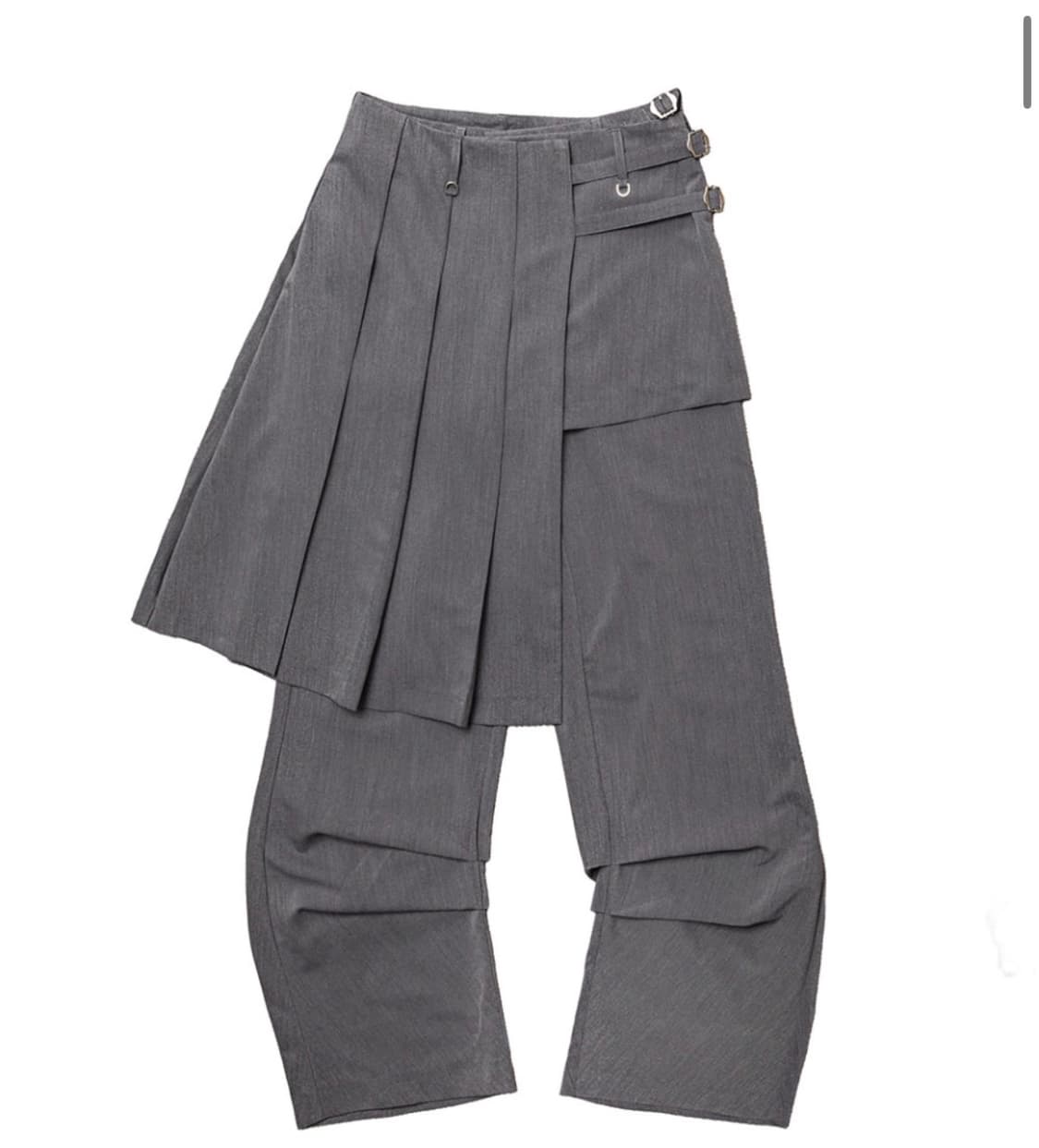 스키즘인듀싱 ASYMMETRY SKIRT SLACKS GREY 상품이미지2