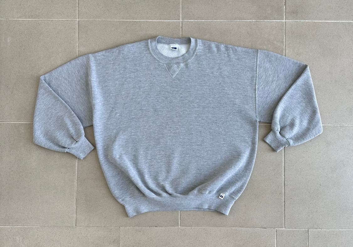90s 빈티지 러셀 스웻셔츠 그레이 XL USA 상품이미지1