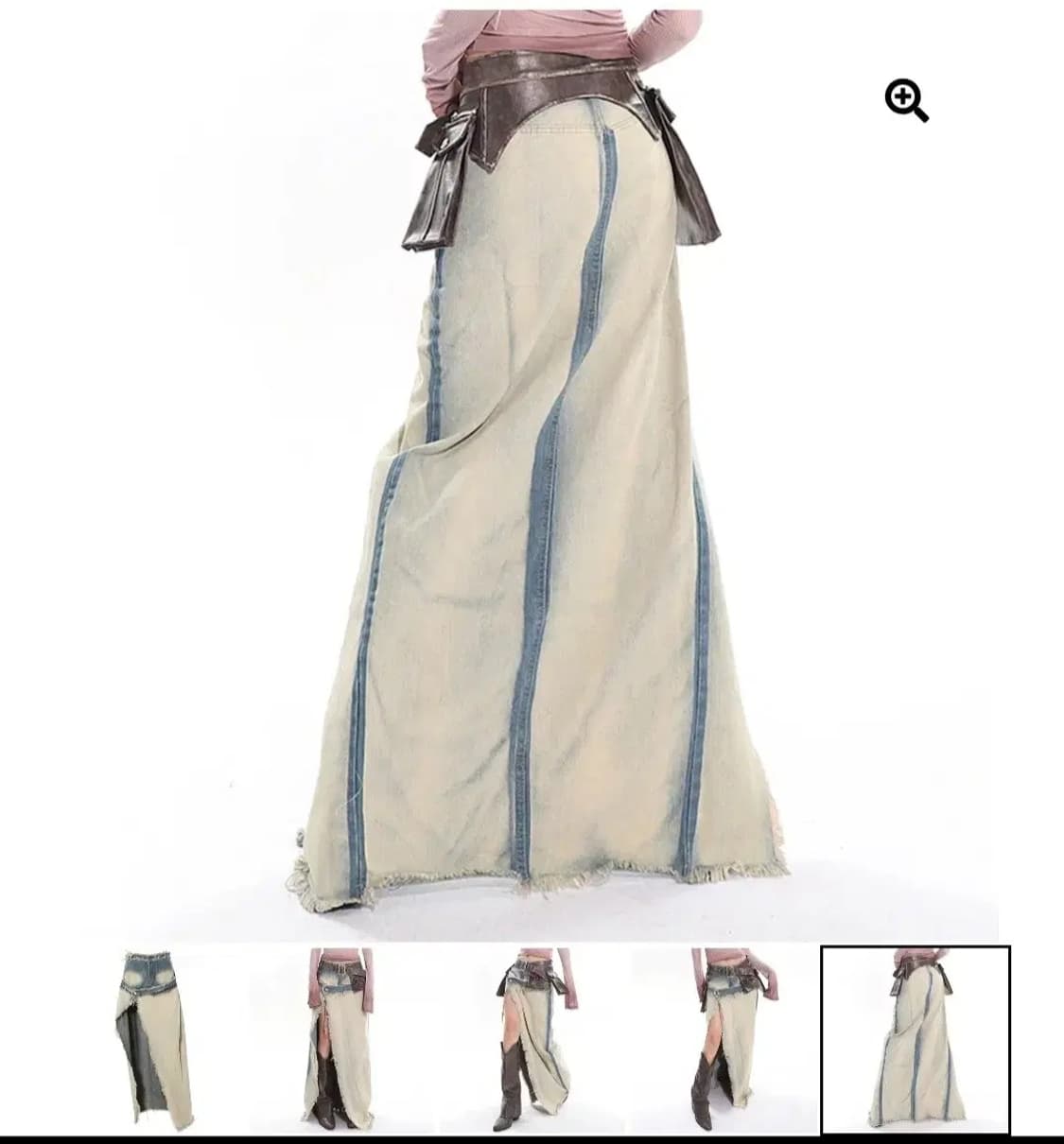 boogzel 데님 맥시 스커트 상품이미지2