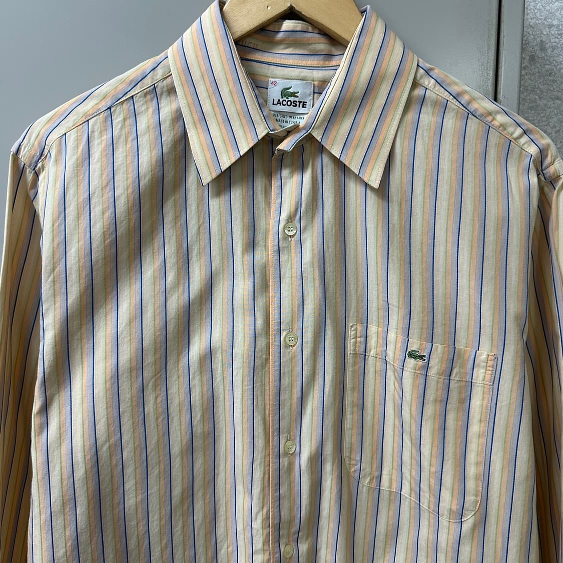 (42)라코스테 스트라이프 셔츠-Y364 상품이미지2