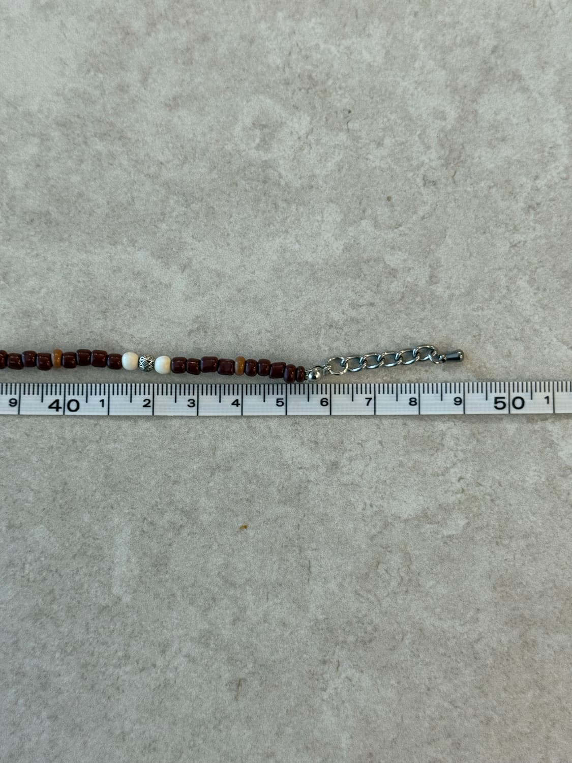 브라운 실버포인트 레이어드 목걸이 상품이미지3