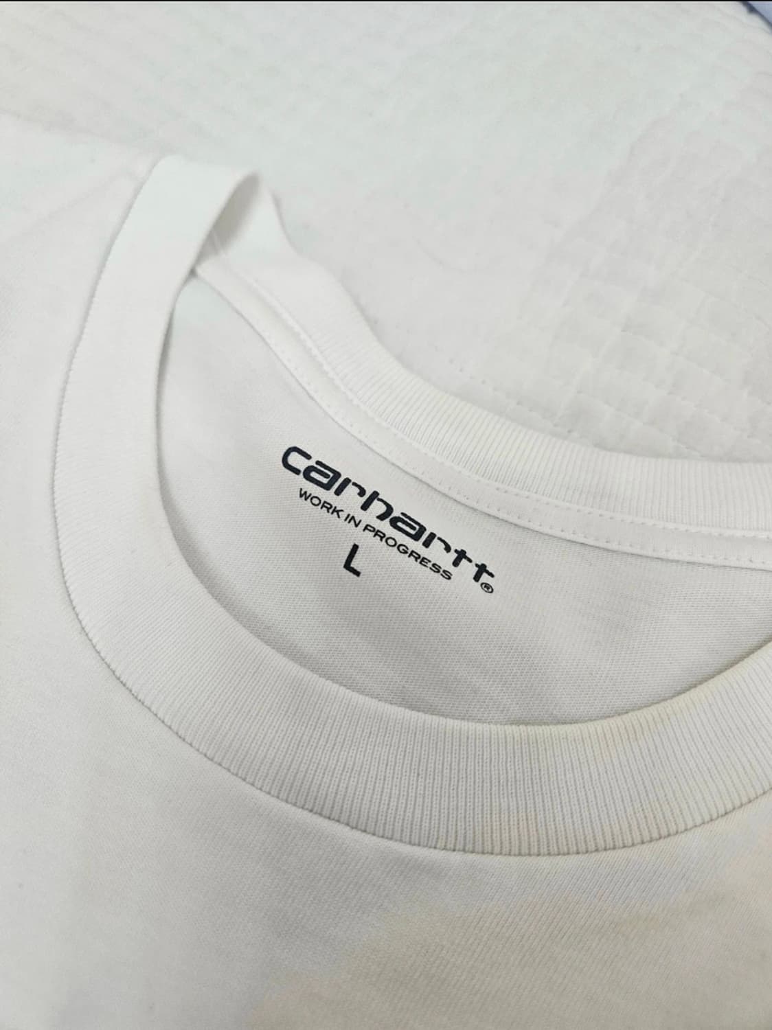 칼하트 WIP 오버핏 반팔티 L 화이트 상품이미지3