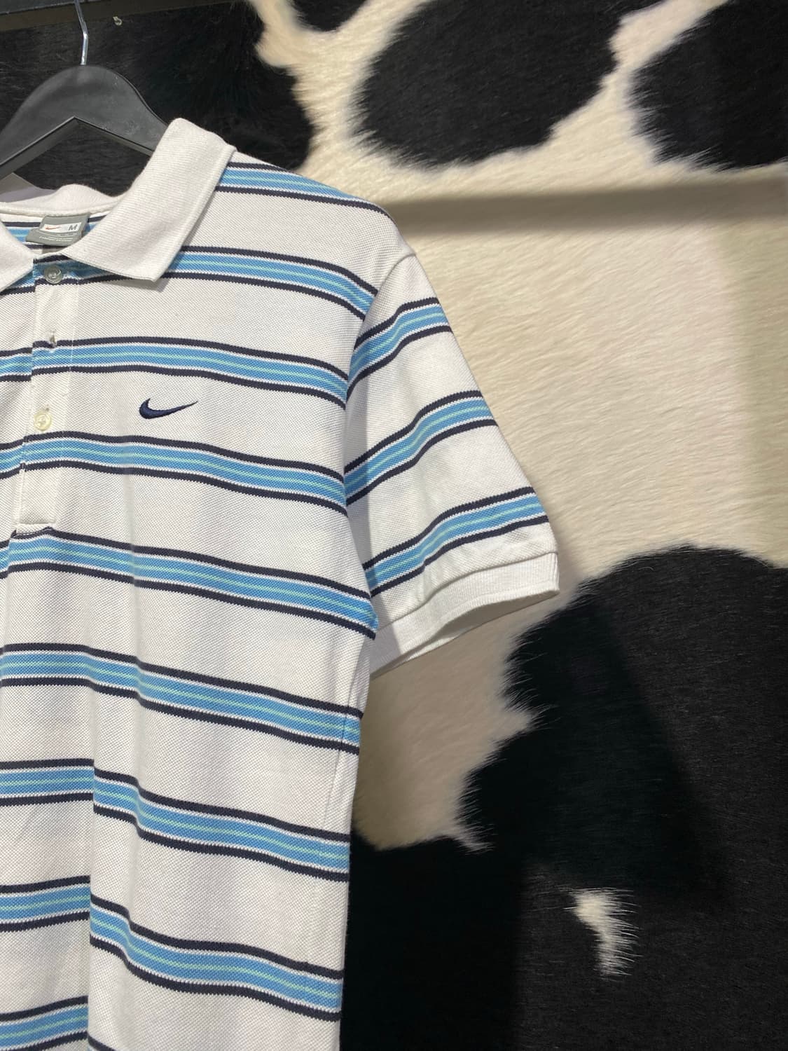 Nike 00’s 빈티지 스카이블루 스트라이프 반팔 티셔츠 상품이미지4