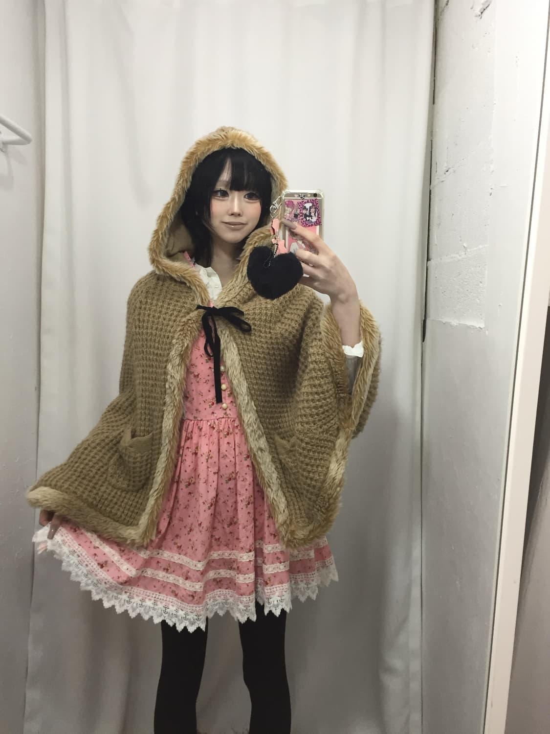 Ank Rouge 앙크루즈 꽈배기 퍼 케이프 코디🤎 상품이미지1