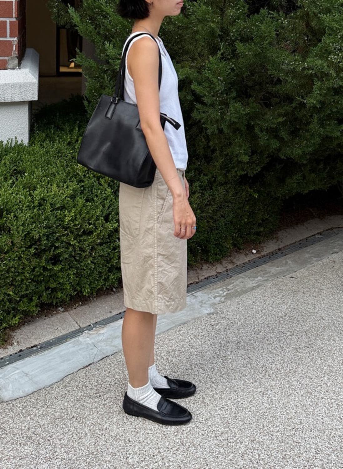 마가렛호웰 레더 토트백 상품이미지5