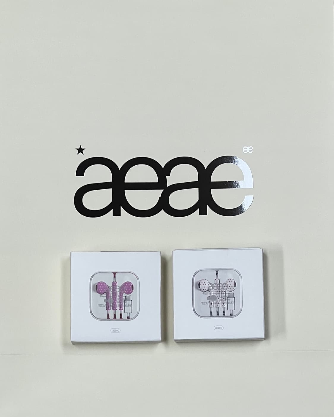 aeae 이어폰 핑크/ 화이트 미개봉 새상품 판매 상품이미지4