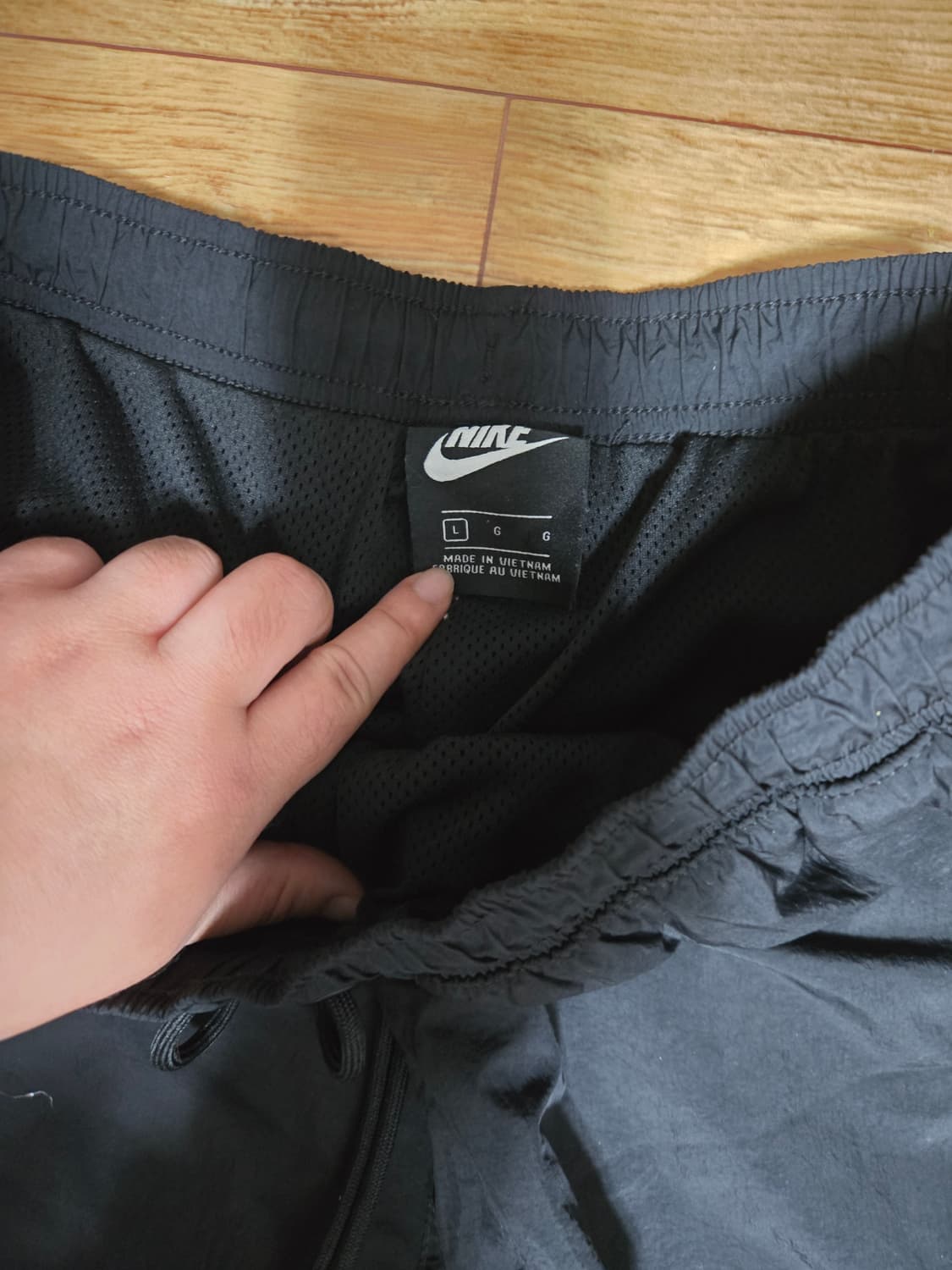 나이키 블랙 화이트 스우시 트랙팬츠 바지 상품이미지5