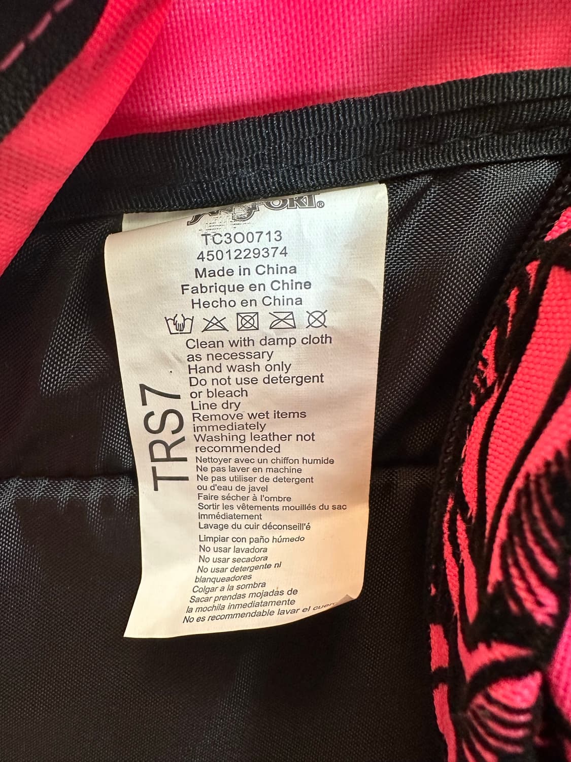 잔스포츠 핑크 꽃무늬 백팩 상품이미지5