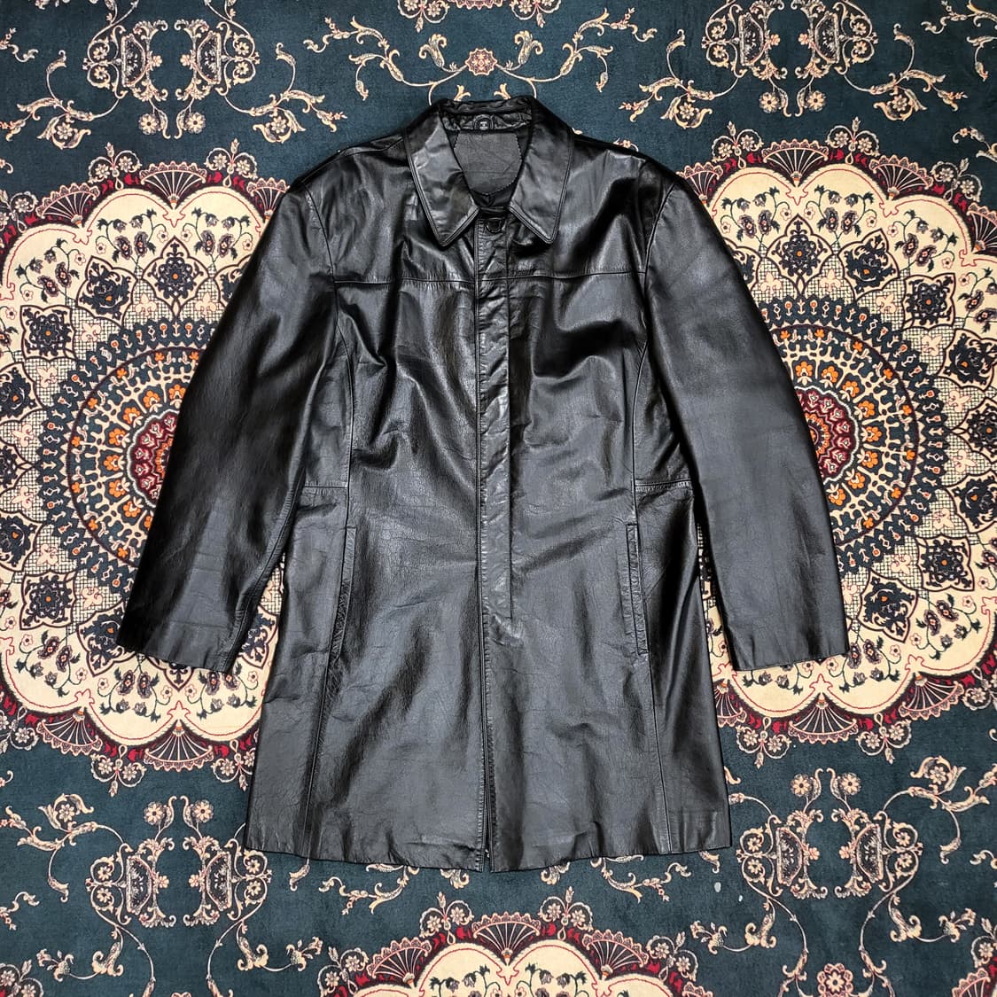 리얼 레더 롱 자켓 (XXL) 상품이미지1