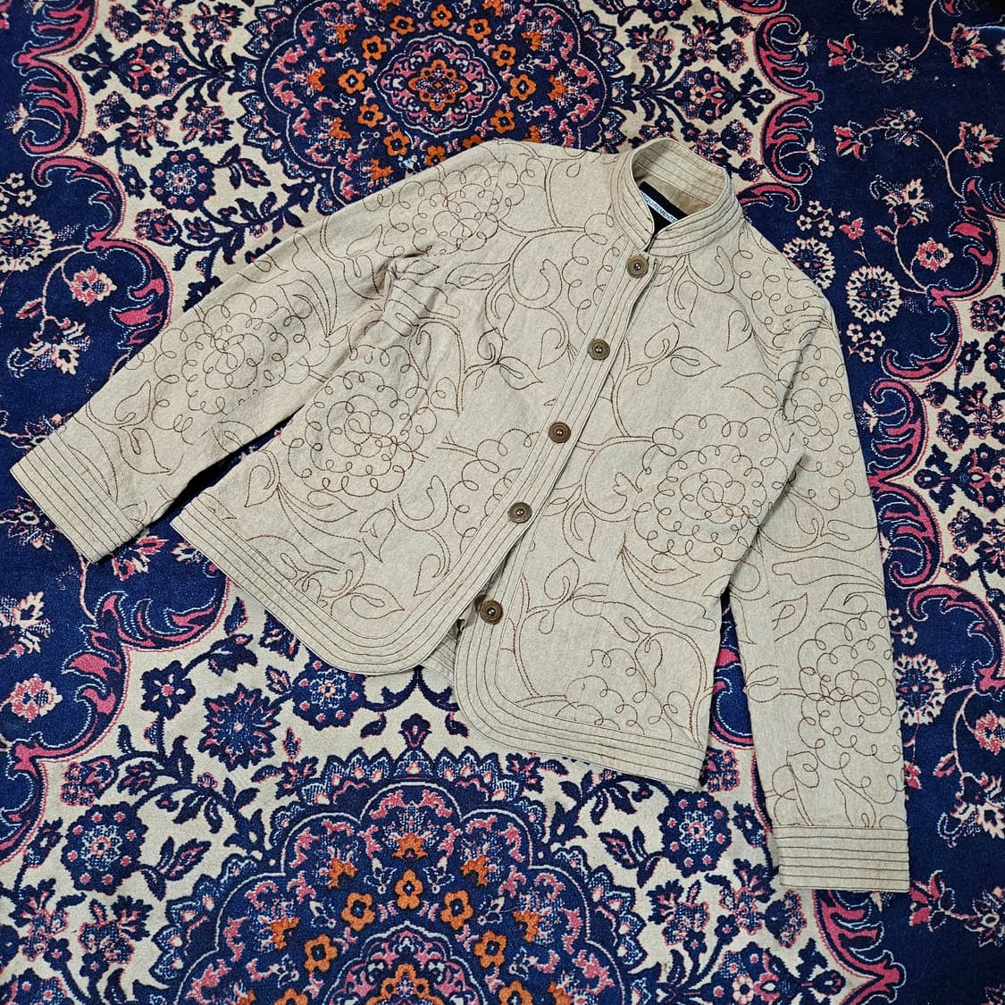 Requirements 린넨 블렌딩 자수 밴드 버튼업 자켓 S  상품이미지2