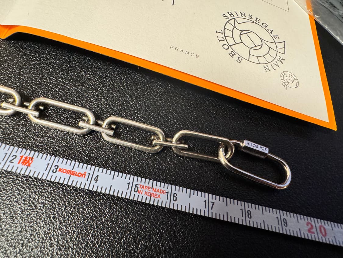 이에르로르 노아이유 실버 링크 체인 팔찌 M 브레이슬릿 (박서준 뷔 차승 상품이미지5