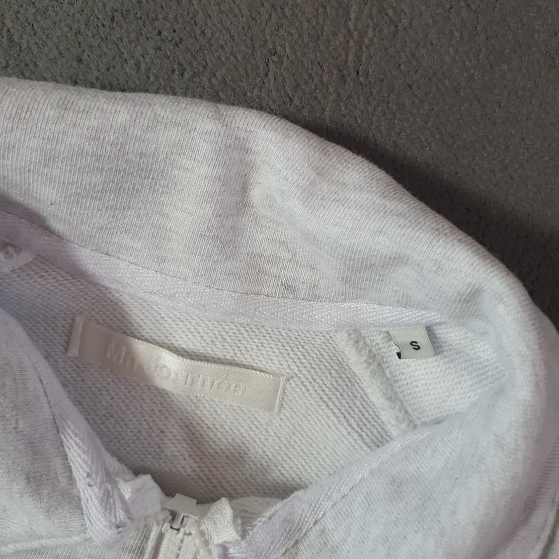 마조네 반집업 카라 맨투맨 티셔츠 S(1) 멜란지그레이 상품이미지5