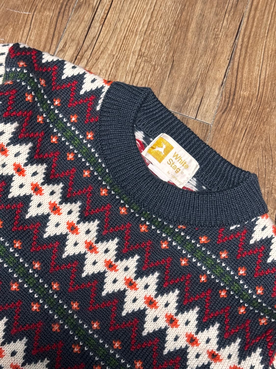 화이트 스태그 도쿄 노르딕 패턴  니트 스웨터 상품이미지4