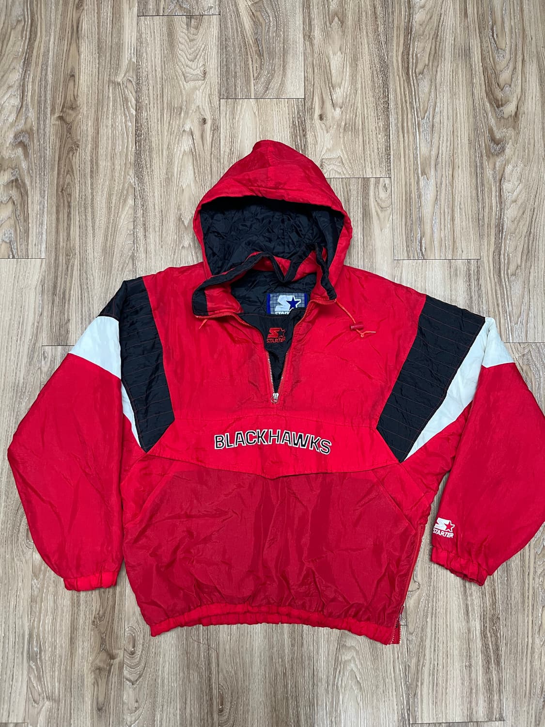 스타터 NHL 시카고 블랙호크스 올드스쿨 아노락 점퍼 상품이미지1
