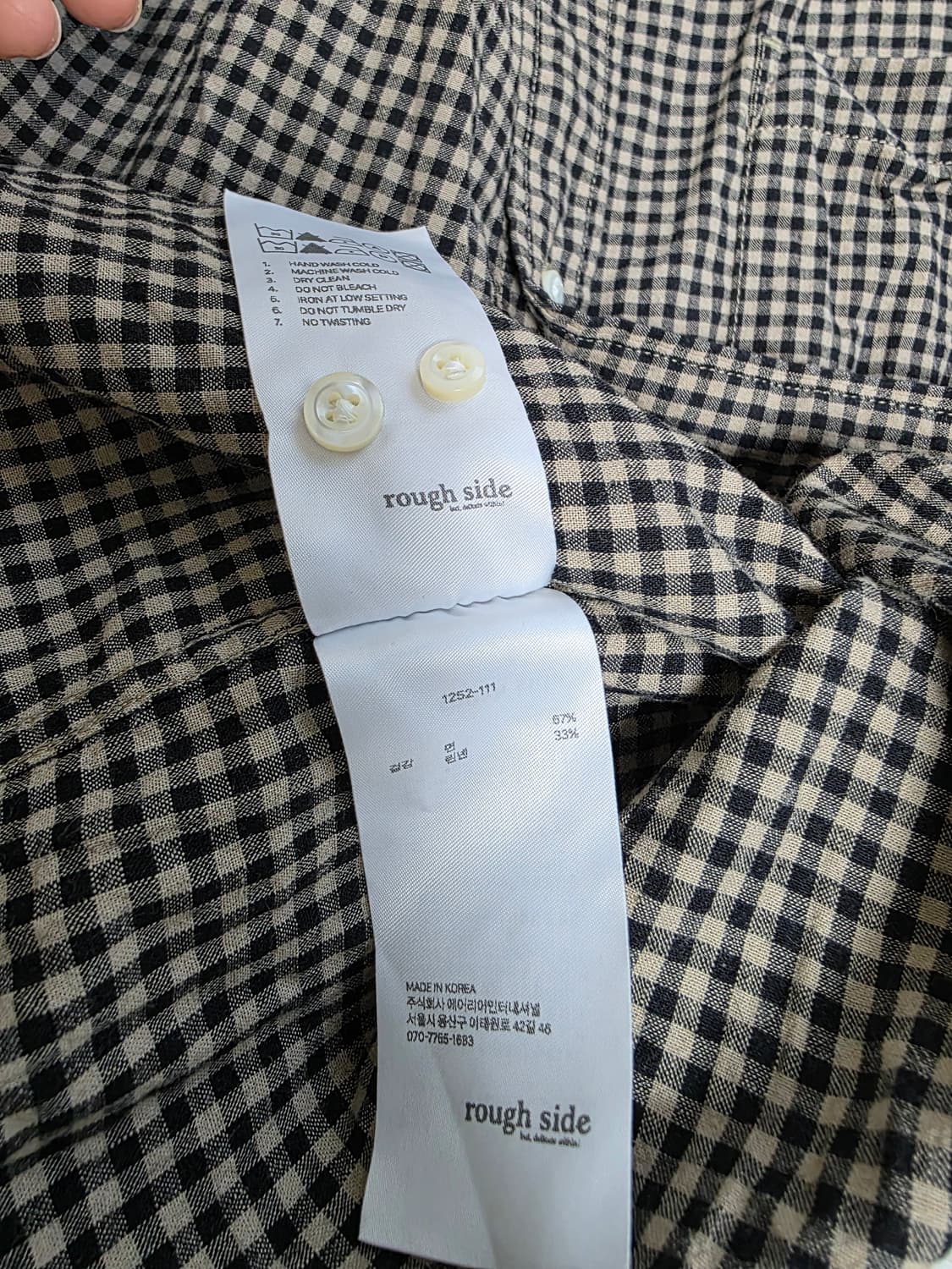 [2] 25fw 러프사이드 프라이머리 깅엄 체크 셔츠 상품이미지5