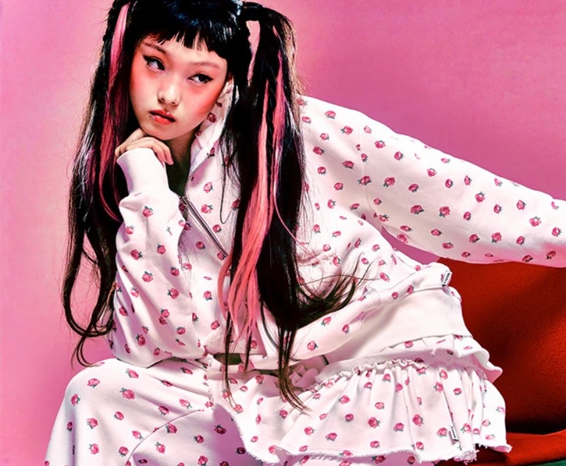 유희 플라워 패턴 후드집업 화이트 상품이미지2