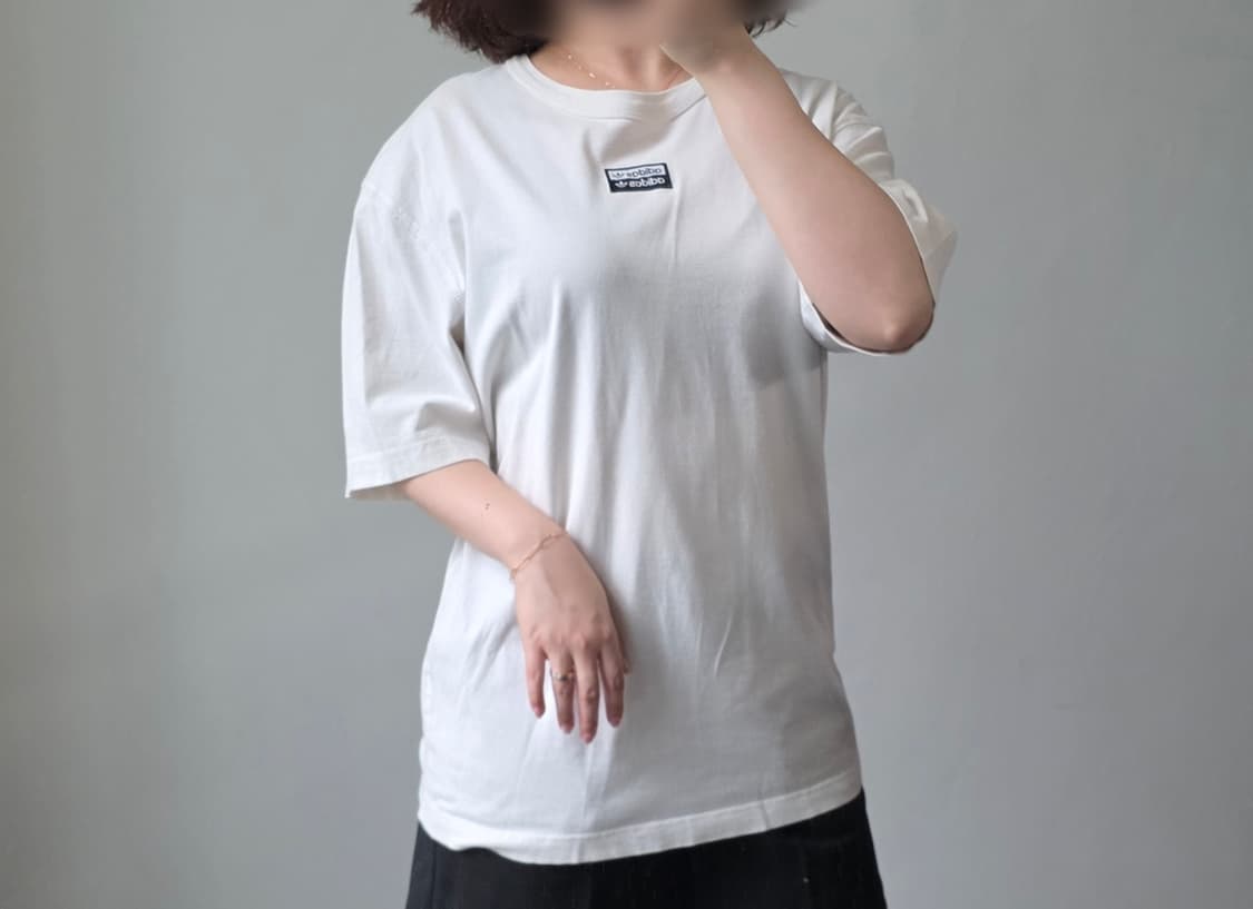 [프립]아디다스 오리지널스 트레포일 더블 로고 반팔 티셔츠 (아이보리) 상품이미지2